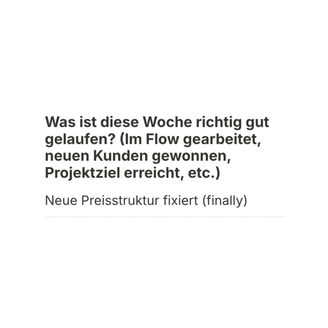 Self-Assessment Ergebnis
